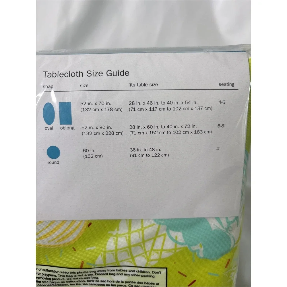 Vinyl‎ Tablecloth PVC Free 60